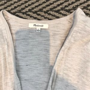Madewell tan long cardigan